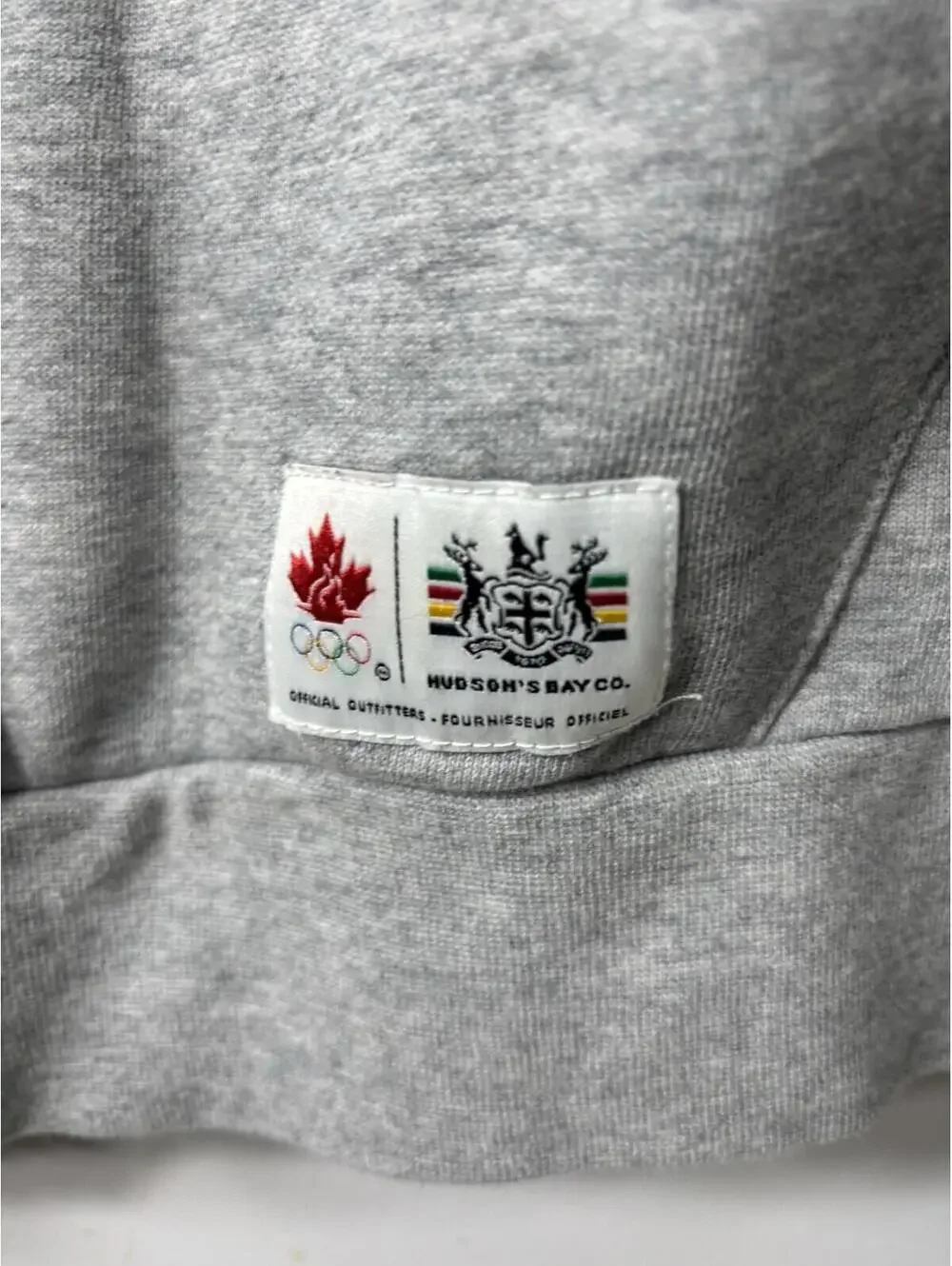 Hudson's Bay CO HBC Gray Sweatshirt Zip-up Men’s Medium - Picture 6 of 15